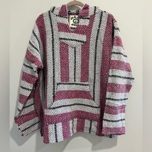 NEW Baja pullover ,  multi color - pink and gray